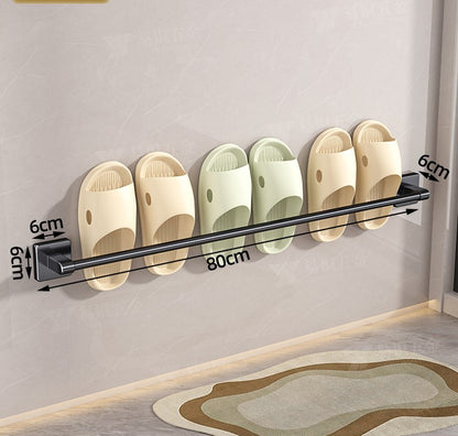 Leocean Home Bathroom Non-punching Storage Racks, Slipper Racks, Bathroom Home Goods Wall-mounted Drain Slipper Racks