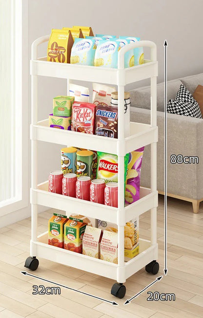 Leocean Home Multi-Tier Rolling Cart with Wheels and Handle