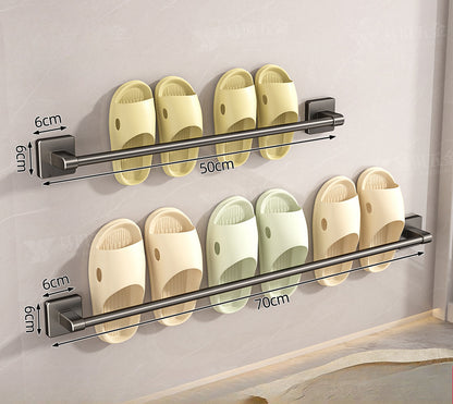 Leocean Home Bathroom Non-punching Storage Racks, Slipper Racks, Bathroom Home Goods Wall-mounted Drain Slipper Racks