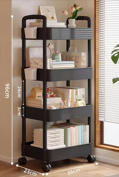 Leocean Home Multi-Tier Rolling Cart with Wheels and Handle