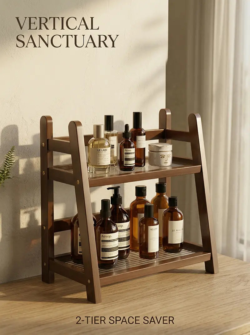 Vintage Style Fluted Glass Display Shelf