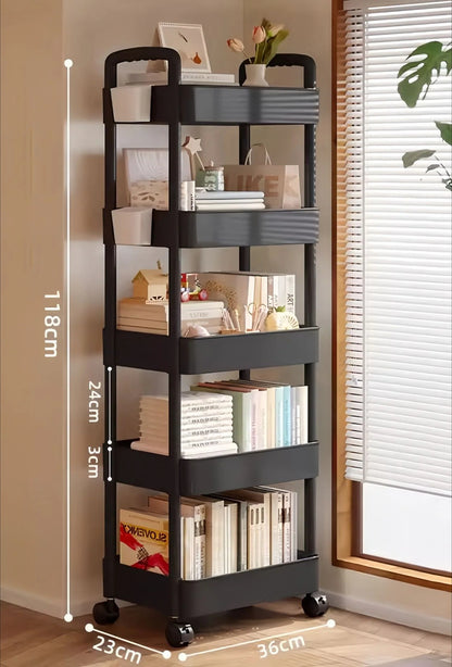 Leocean Home Multi-Tier Rolling Cart with Wheels and Handle