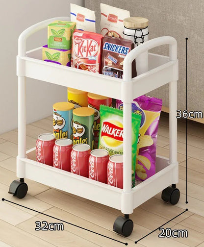Leocean Home Multi-Tier Rolling Cart with Wheels and Handle