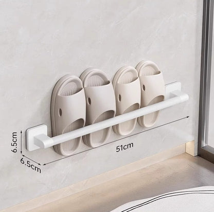 Leocean Home Bathroom Non-punching Storage Racks, Slipper Racks, Bathroom Home Goods Wall-mounted Drain Slipper Racks