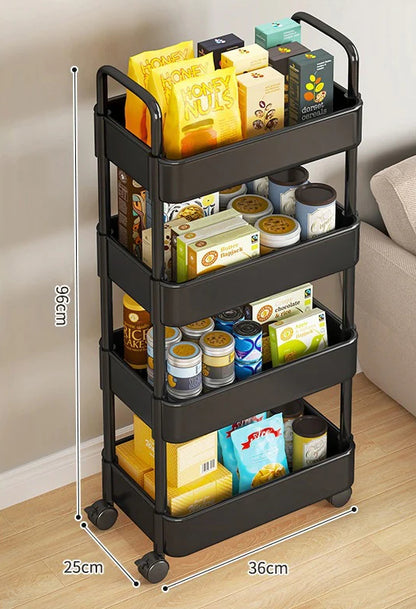 Leocean Home Multi-Tier Rolling Cart with Wheels and Handle