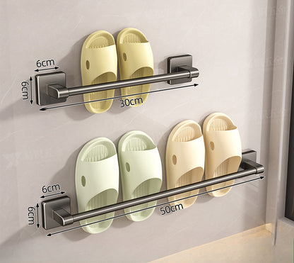 Leocean Home Bathroom Non-punching Storage Racks, Slipper Racks, Bathroom Home Goods Wall-mounted Drain Slipper Racks
