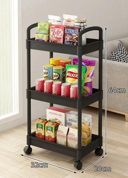 Leocean Home Multi-Tier Rolling Cart with Wheels and Handle