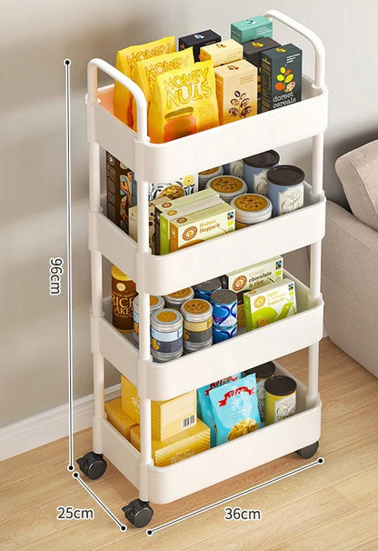 Leocean Home Multi-Tier Rolling Cart with Wheels and Handle