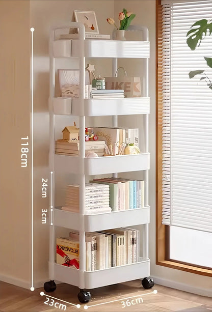 Leocean Home Multi-Tier Rolling Cart with Wheels and Handle