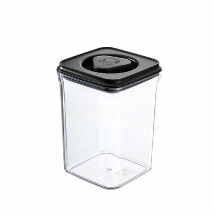 Leocean Home 6-Piece Airtight Food Storage Containers Set - Square Kitchen Pantry Organization Canisters with Twist-On Lids (3 Colors)