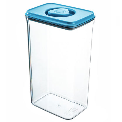 Leocean Home 6-Piece Airtight Food Storage Containers Set - Square Kitchen Pantry Organization Canisters with Twist-On Lids (3 Colors)