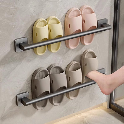 Leocean Home Bathroom Non-punching Storage Racks, Slipper Racks, Bathroom Home Goods Wall-mounted Drain Slipper Racks