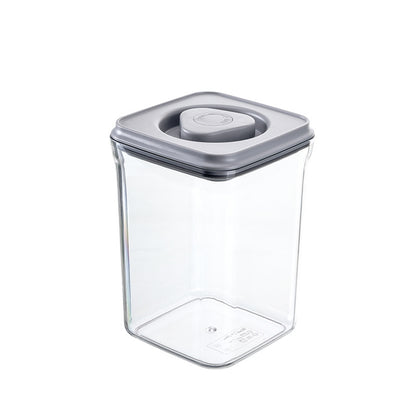 Leocean Home 6-Piece Airtight Food Storage Containers Set - Square Kitchen Pantry Organization Canisters with Twist-On Lids (3 Colors)