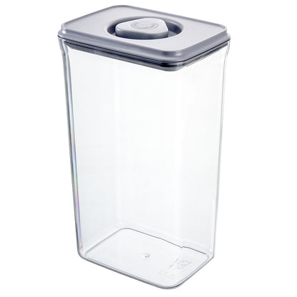 Leocean Home 6-Piece Airtight Food Storage Containers Set - Square Kitchen Pantry Organization Canisters with Twist-On Lids (3 Colors)