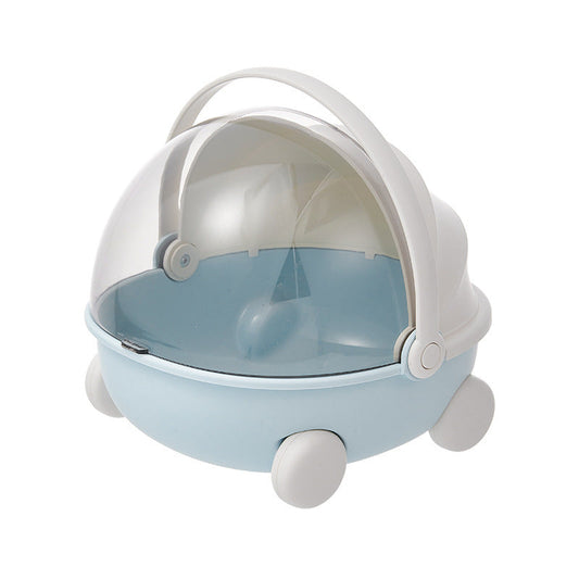 Leocean Home Cute Cradle Desktop Storage Box Dust-proof Key Storage Tray Sundries Snacks Toys