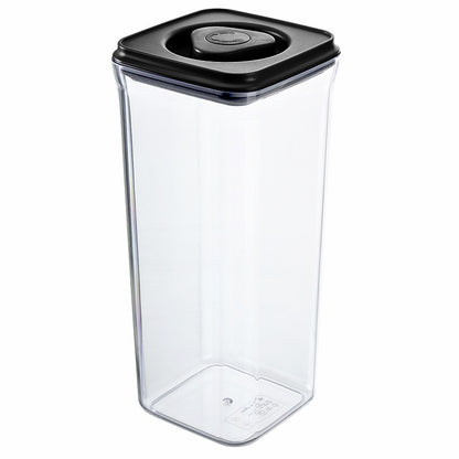 Leocean Home 6-Piece Airtight Food Storage Containers Set - Square Kitchen Pantry Organization Canisters with Twist-On Lids (3 Colors)