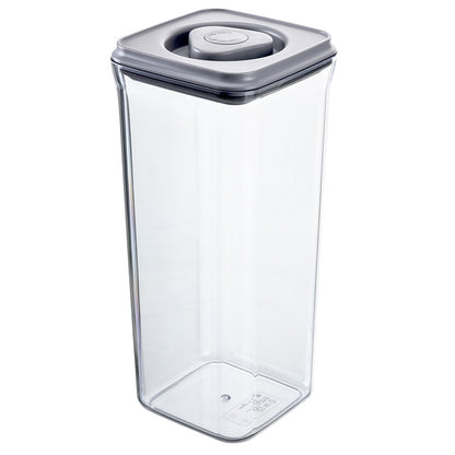 Leocean Home 6-Piece Airtight Food Storage Containers Set - Square Kitchen Pantry Organization Canisters with Twist-On Lids (3 Colors)