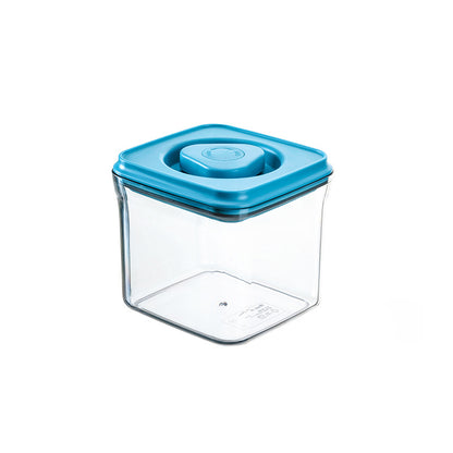 Leocean Home 6-Piece Airtight Food Storage Containers Set - Square Kitchen Pantry Organization Canisters with Twist-On Lids (3 Colors)