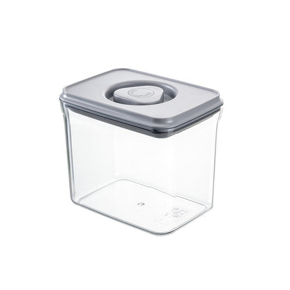 Leocean Home 6-Piece Airtight Food Storage Containers Set - Square Kitchen Pantry Organization Canisters with Twist-On Lids (3 Colors)