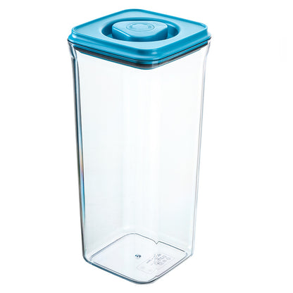 Leocean Home 6-Piece Airtight Food Storage Containers Set - Square Kitchen Pantry Organization Canisters with Twist-On Lids (3 Colors)