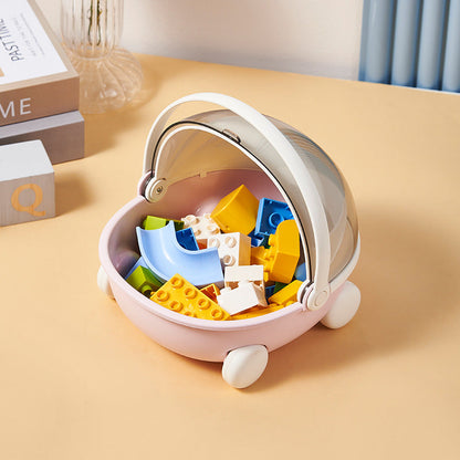 Leocean Home Cute Cradle Desktop Storage Box Dust-proof Key Storage Tray Sundries Snacks Toys