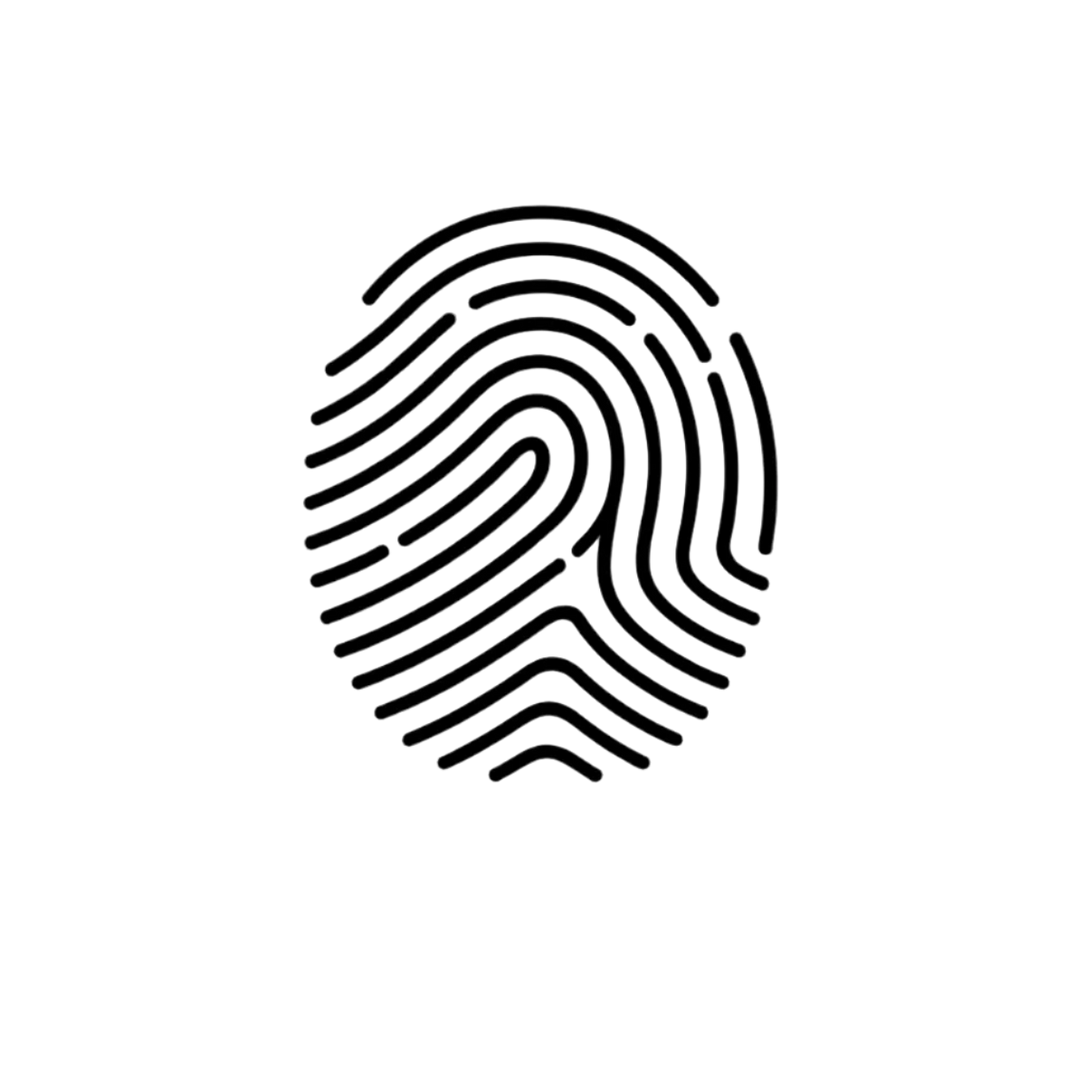 Fingerprint icon representing transparent materials and honest home storage details