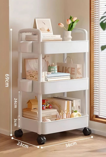 Leocean Home Multi-Tier Rolling Cart with Wheels and Handle