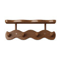 Welcome Home Mid-Century Wooden Wall Mounted Coat Rack with Shelf