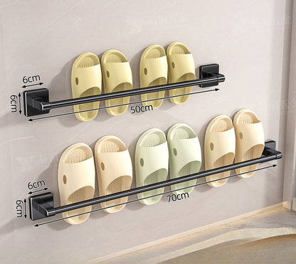 Leocean Home Bathroom Non-punching Storage Racks, Slipper Racks, Bathroom Home Goods Wall-mounted Drain Slipper Racks