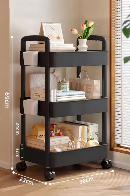 Leocean Home Multi-Tier Rolling Cart with Wheels and Handle