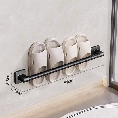 Leocean Home Bathroom Non-punching Storage Racks, Slipper Racks, Bathroom Home Goods Wall-mounted Drain Slipper Racks