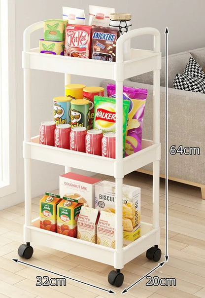 Leocean Home Multi-Tier Rolling Cart with Wheels and Handle