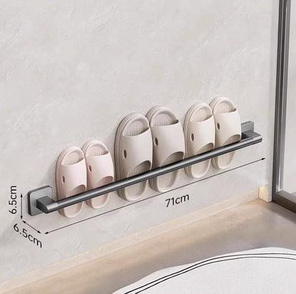 Leocean Home Bathroom Non-punching Storage Racks, Slipper Racks, Bathroom Home Goods Wall-mounted Drain Slipper Racks