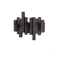 Melody Mid-Century Piano Key Wood Wall Coat Rack with Shelf