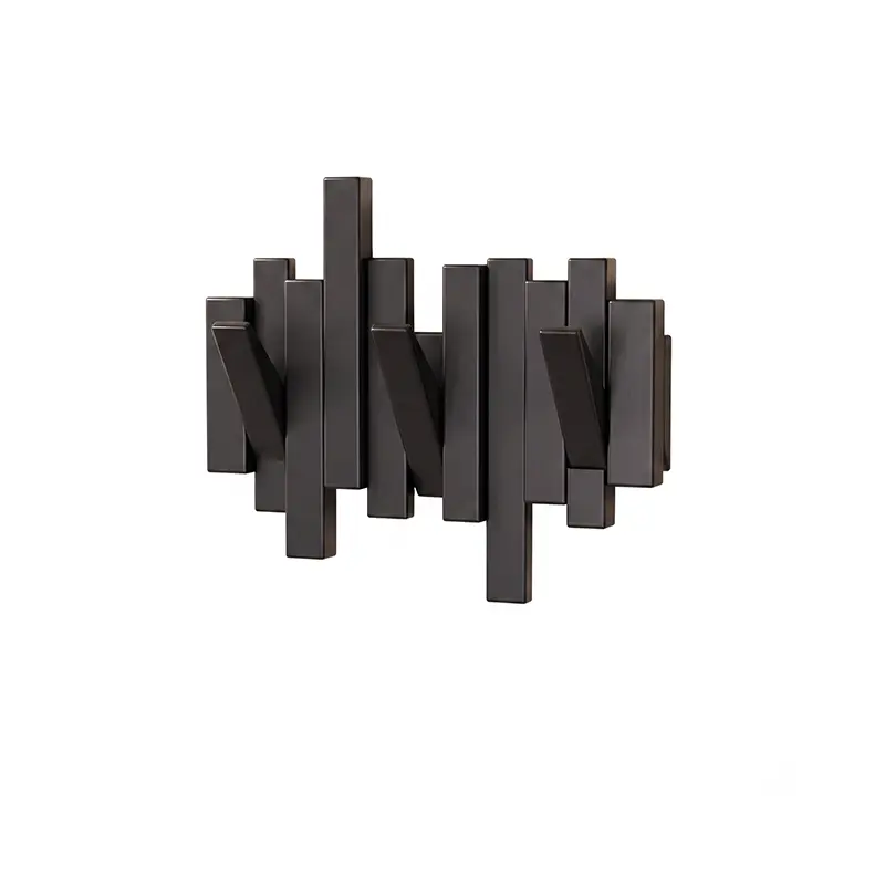 Melody Mid-Century Piano Key Wood Wall Coat Rack with Shelf