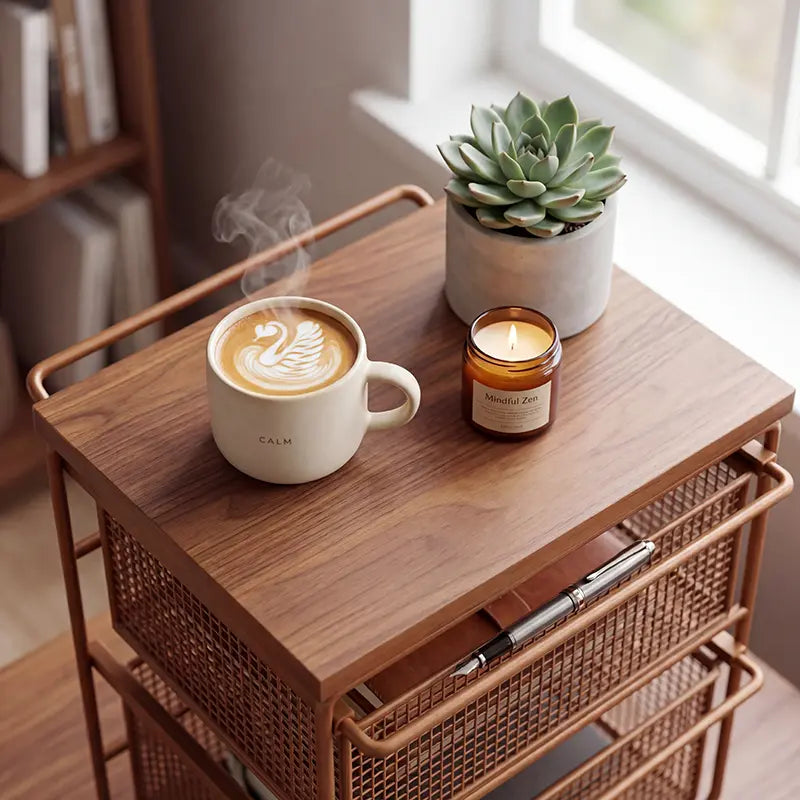 Pause & Sip Japandi Coffee Station Cabinet