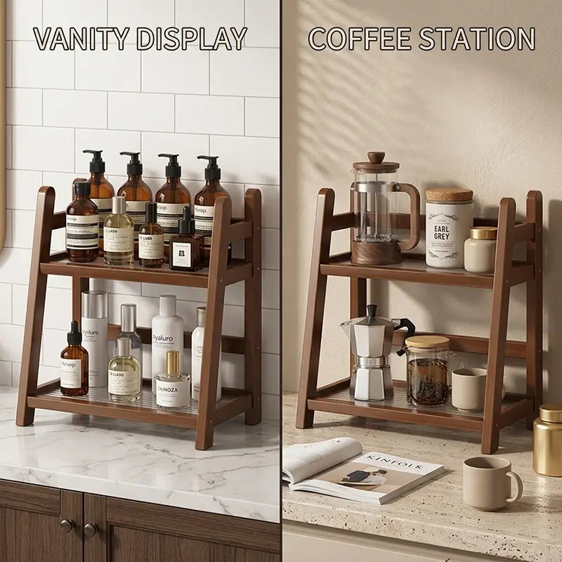 Vintage Style Fluted Glass Display Shelf